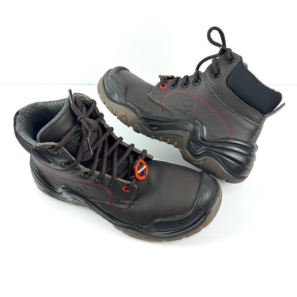 Berrendo Men's Sz 4 Steel Toe Work Boots Oil & Slip Resistant Industrial Shoes - Picture 1 of 11